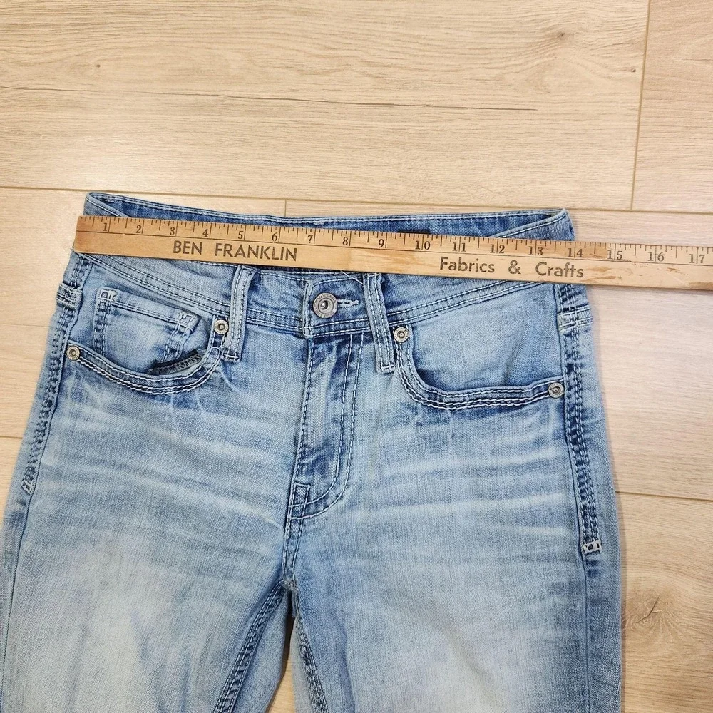 BKE Jake Straight Jeans Mens 28x30 Blue Light Wash Stretch Denim